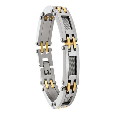 ZEPHIR - Two-tone steel bracelet JOURDAN BIJOUX