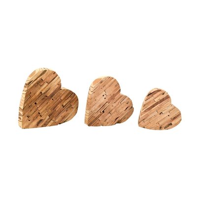 Coeurs à poser en bois (lot de 3) AUBRY GASPARD