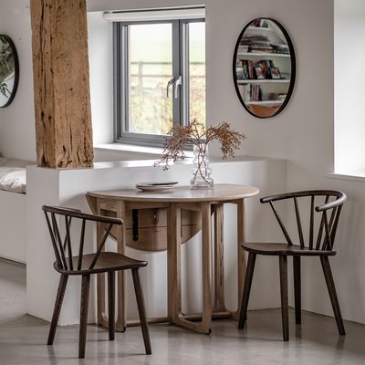 Fallon Smoked Oak Folding Dining Table (Seats 4) SO'HOME
