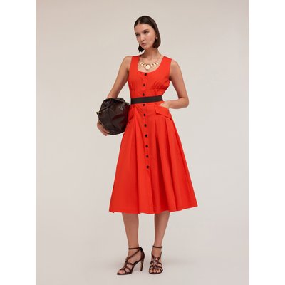 Robe-CHEMISIER sans manches en popeline de coton MOTIVI