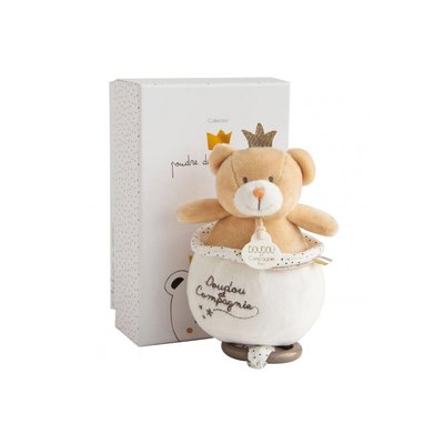 Coffret peluche musicale Ours petit roi Poudre de Perlidoudou DOUDOU ET COMPAGNIE