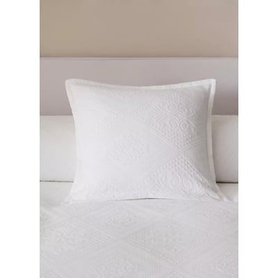 Housse de coussin jacquard pré-rétréci 300 g confection lit 50x50 cm MANGO HOME