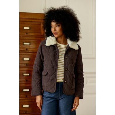 Manteau col amovible uni NATTIA LA PETITE ETOILE