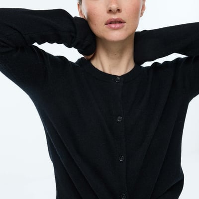 Cardigan col rond en cachemire MONOPRIX