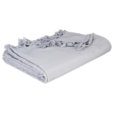 Plaid ou jete de canape en coton rayé EDEN