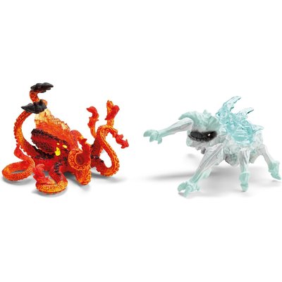 Eldrador Creatures Pieuvre de Feu vs Insecte de Glace SCHLEICH
