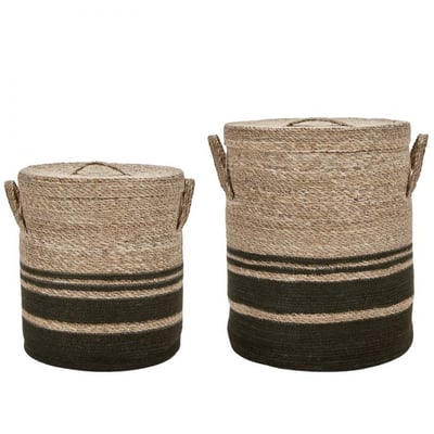 Panier avec couvercle Laundry lot de 2 HOUSE DOCTOR