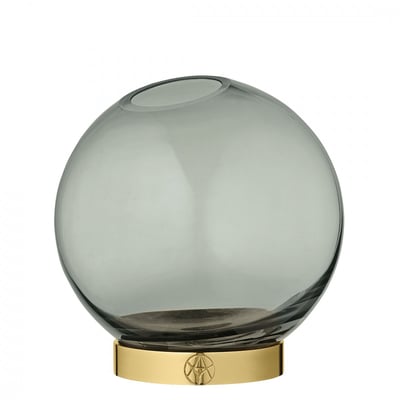 Vase Globe Verre et Laiton Mini Diam 10 cm AYTM