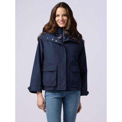 Blouson en 100% polyester uni avec capuche et grandes poches avant OLTRE