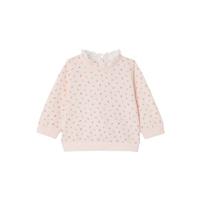 Sweat naissance imprimé petites fleurs avec col brodé VERTBAUDET