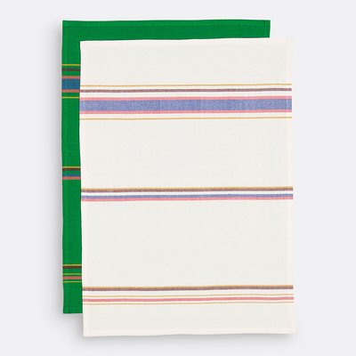 Conjunto de paños de cocina a rayas en algodón teñido, Djebel LA REDOUTE INTERIEURS