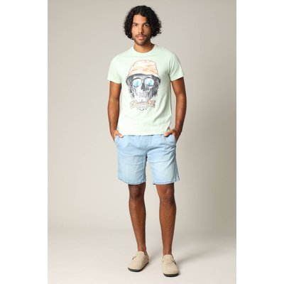 Short homme en maille denim avec taille élastiquée et cordon TULINO DEELUXE