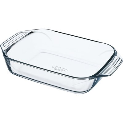Plat à four rectangulaire en verre 39 x 25 cm, avec larges poignées pratiques PYREX