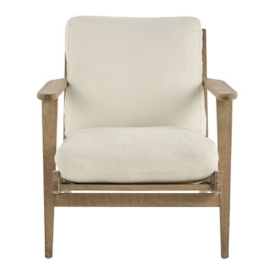 Fauteuil sur pied coton manguier BLANC D’IVOIRE