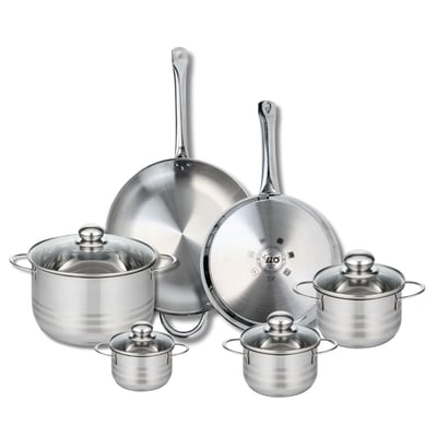 2 poêles 28/32cm + 4 faitouts 12/14/16/24cm PROFI BRILLANT ELO