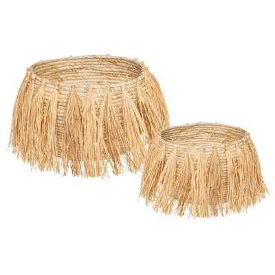 Set de 2 paniers à franges SAFARI ATMOSPHERA