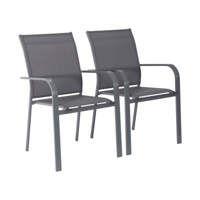 Fauteuil de jardin empilable aluminium (lot de 2) BUFFALO SWEEEK