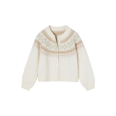 Gilet jacquard maille fantaisie fil brillant VERTBAUDET