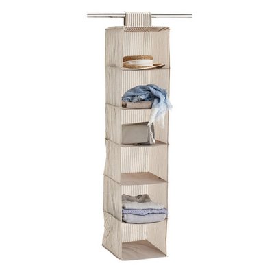 Etagère suspendue rangement 6 cases tissu ZELLER PRESENT