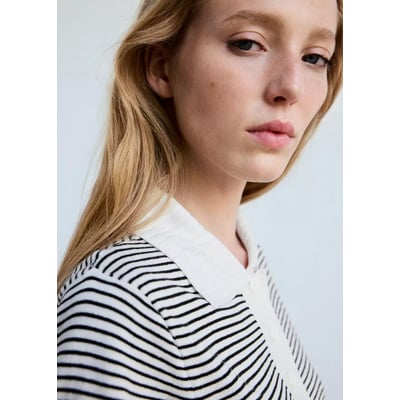 Polo maille fines rayures MANGO