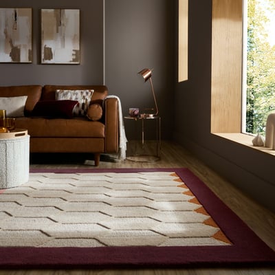 Tapis en laine à bordure APEX FLAIR RUGS