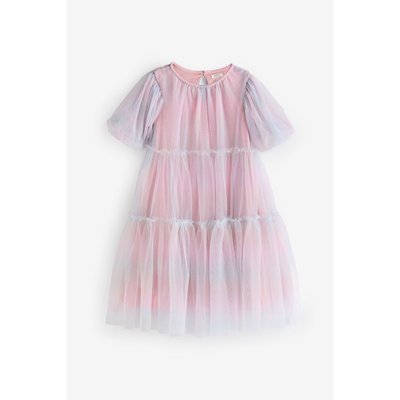 Robe de soirée en maille à manches bouffantes NEXT