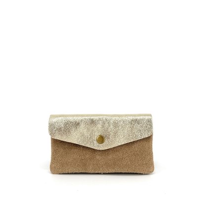 Pochette daim camel La Redoute