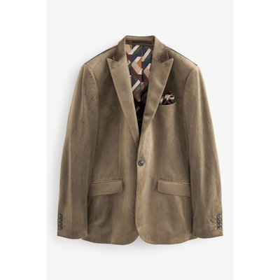 Blazer slim en velours NEXT