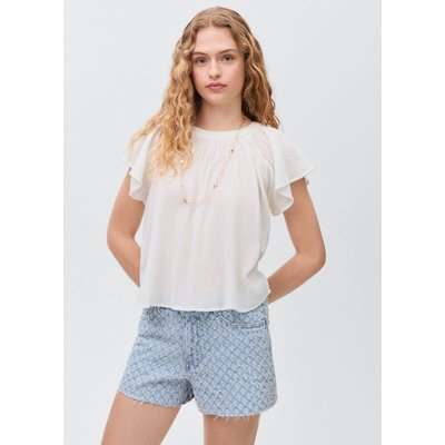 Short en jean texturé effiloché MANGO TEEN
