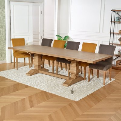 table monastère extensible en bois massif, 12 personnes PENELOPE ROBIN DES BOIS