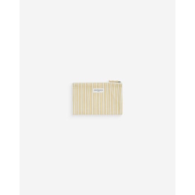 Pochette zippée en coton rayée rouge Wilene GRACE & MILA