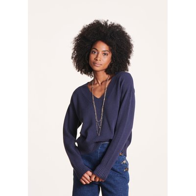 Pull en laine col V LA FEE MARABOUTEE