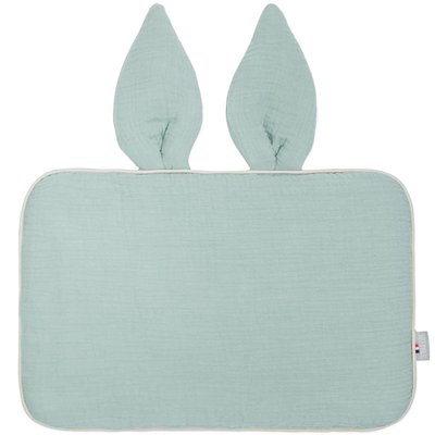 Oreiller plat coussin lapin réversible en gaze de coton JEANNE SEVIRA KIDS