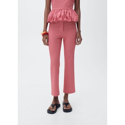 Pantalon à carreaux vichy court MANGO
