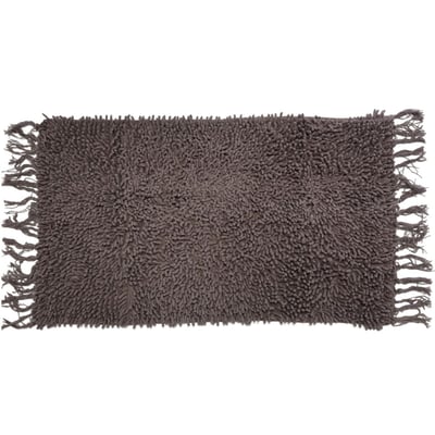 Tapis de bain en coton uni à franges SHAGGY GUY LEVASSEUR