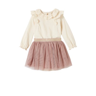 T-shirt à collerette en broderie anglaise et jupon tulle VERTBAUDET