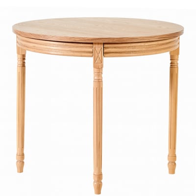 Table à manger 4 personnes en bois, ronde, KAJANI NORDLYS