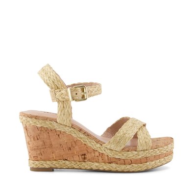 Compensées à brides tressées coupe large - Wide Fit KELISA DUNE LONDON