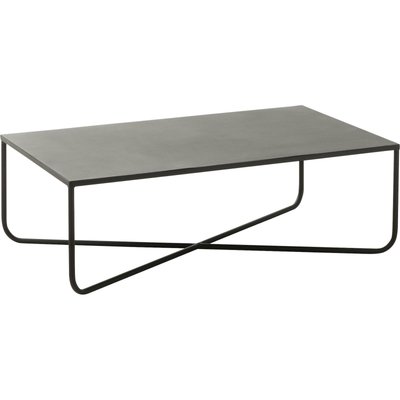 Table basse salon pied croix métal  design moderne RECOLLECTION