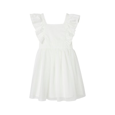 Robe de cérémonie à volants en gaze de coton et tulle VERTBAUDET