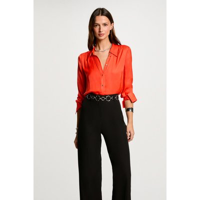 Chemise manches longues satin MORGAN