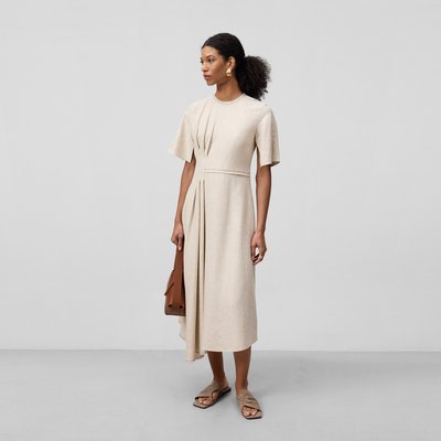 Robe en lin à godet latéral ADOLFO DOMINGUEZ
