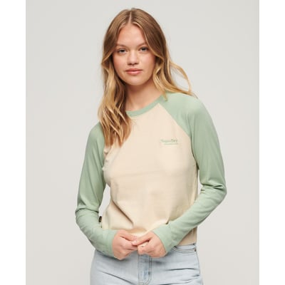 Haut de base-ball à manches longues et logo Essential SUPERDRY
