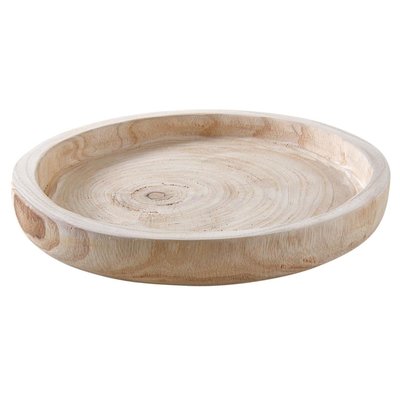 Plateau rond en paulownia Diamètre 35 cm AUBRY GASPARD