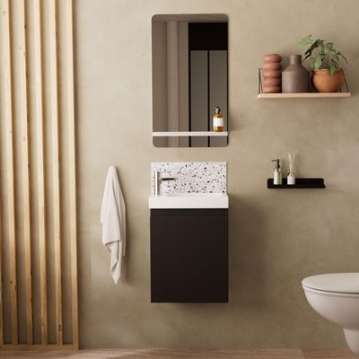 Meuble lave-mains + miroir tablette LISA MOB IN