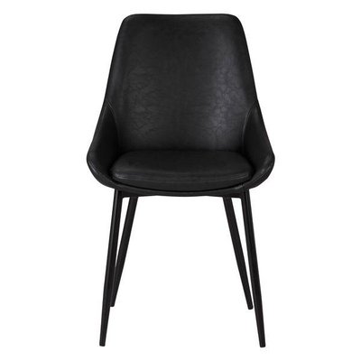 Chaise repas imitation cuir marron BARI ZAGO