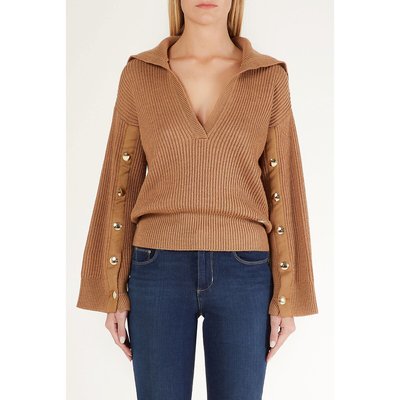 Pull Col V À Manches Amples Boutonnées LIU JO
