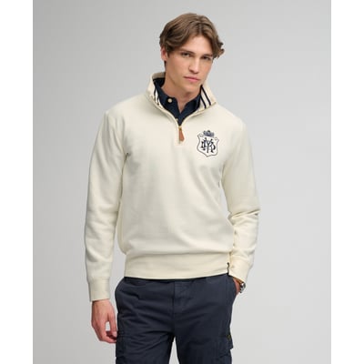 Sweat Gothic Varsity Half Zip Coupe Décontractée SUPERDRY