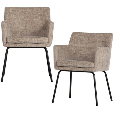 Chaises de table tissu KAM WOOOD