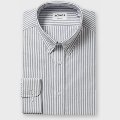 Chemise Confort fit coton Oxford Authentic à rayures ACROSS